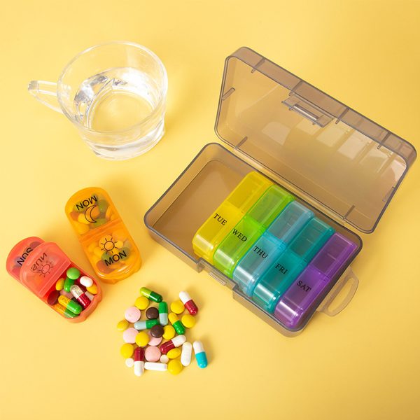 BPA Free Weekly Travel Pill Box Organizer