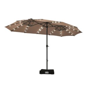 15 ft Outdoor solar parasol