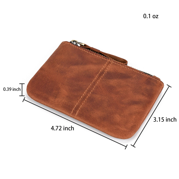 Stylish & Practical Men's Genuine Leather Coin & Key Pouch