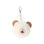 Fuzzy Bear Charm Keychain