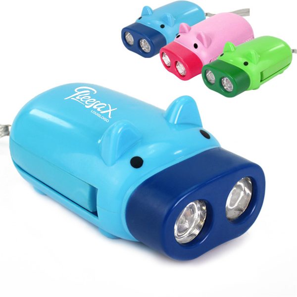 Pig Shape Hand Press Electric Flashlight