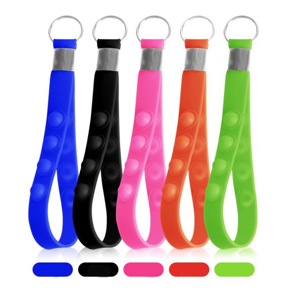 Bubble Decompression Silicone Bracelet Keychain