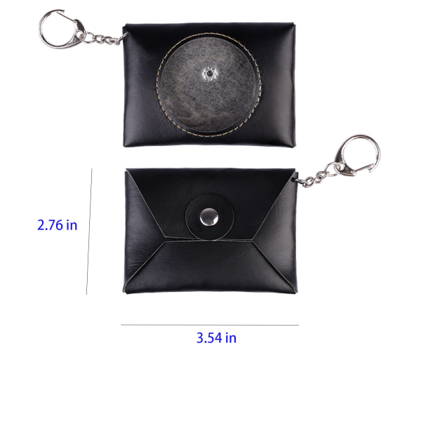 PU Leather Earphone Bag With Key Chain