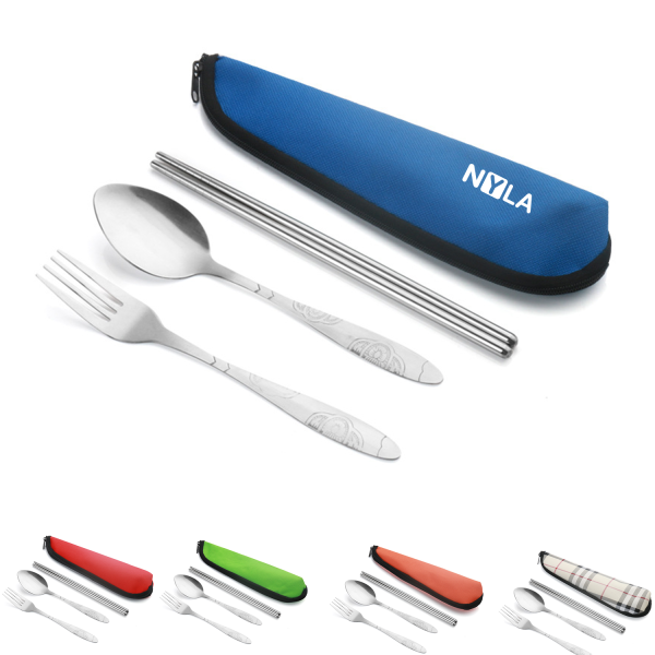 Camping Cutlery Set with Pouch