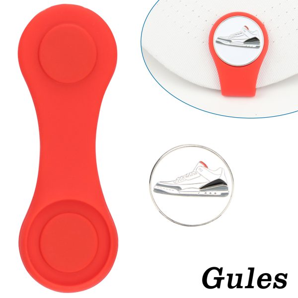 Silicone Golf Ball Marker Hat Clip Strong Magnetic