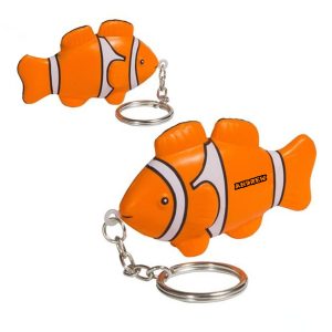 Clown Fish Stress Reliever Key Chain