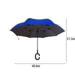 47" Double Layer Inverted Windproof Reverse Umbrella