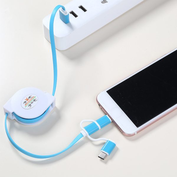 3-In-1 Retractable Charging Cable