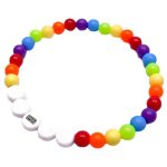 Colored Acrylic Round Bead English Letter Bracelet