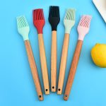 Silicone Kitchen Brush with Wooden Handle, Optional Cooking