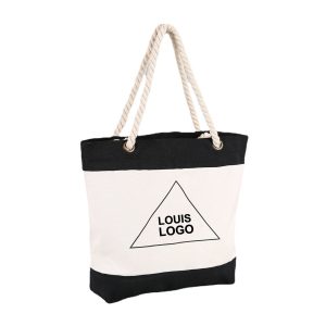 Cotton Resort Tote Bag with Rope Handle