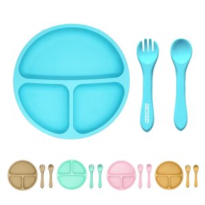 Baby Plates w Forks and Spoons