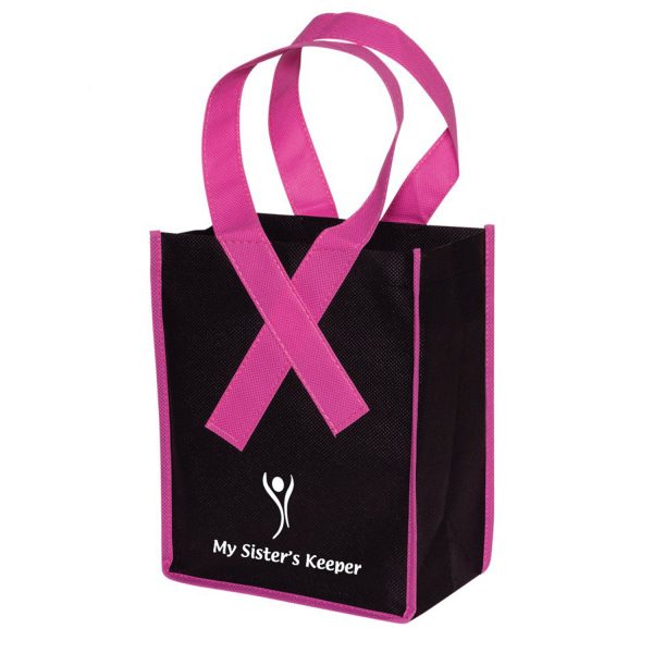 Personalized Non-woven Small Ribbon Tote Bag