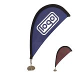 Double-Sided Teardrop Flag with Aluminum Pole & Ground Spike