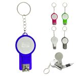 Portable Multifunctional Ballpoint Pen Keychain Nail Clipper