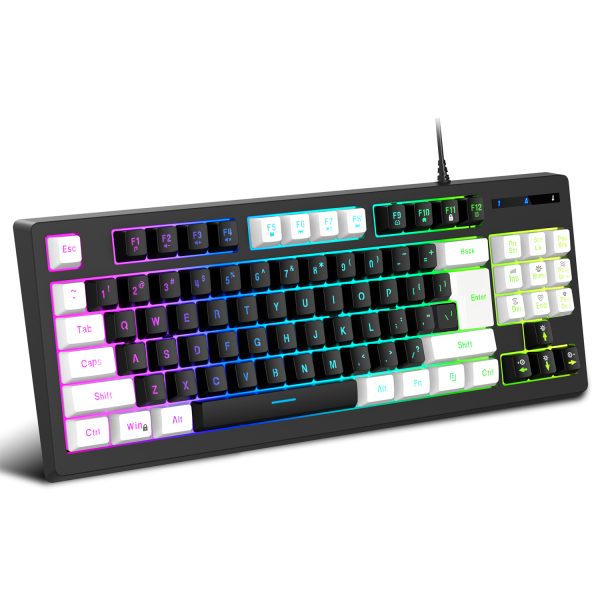 USB Illuminated 87 Keys Wired Gaming Keyboard