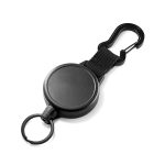 Retractable Wire Rope Black High Stretch Keychain