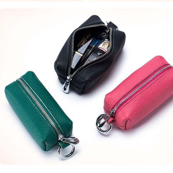 Large Capacity Soft Leather Car Keychain Wallet Purse