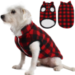 Polar fleece padded jacket for dogs