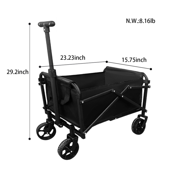 Outdoor folding camping equipment trolley