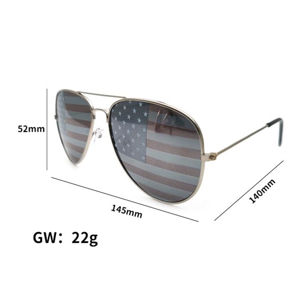 American Flag Metal Sunglasses