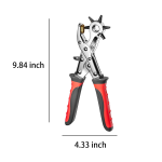 Heavy-Duty Rotary Leather Hole Punch Tool