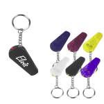 Key chain with whistling LED light