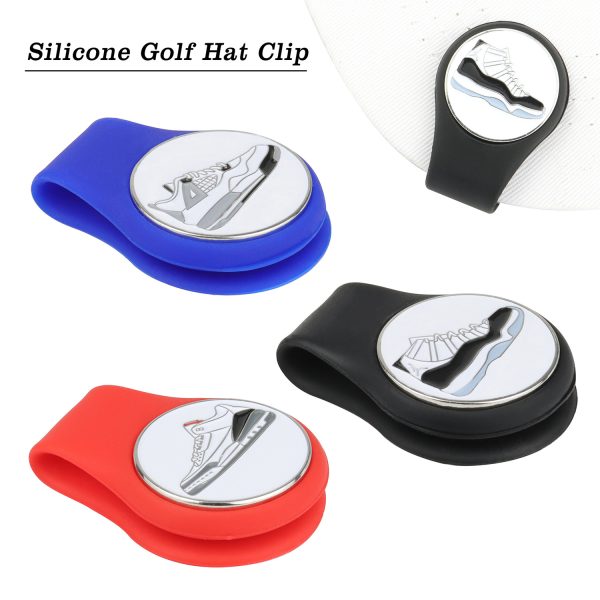 Silicone Golf Ball Marker Hat Clip Strong Magnetic