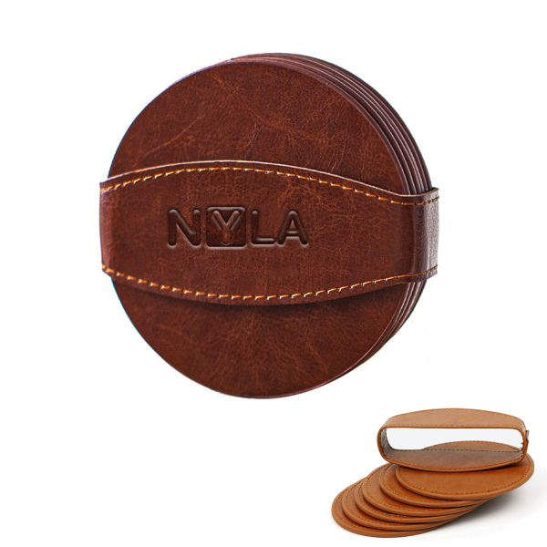 PU Leather Coaster Set