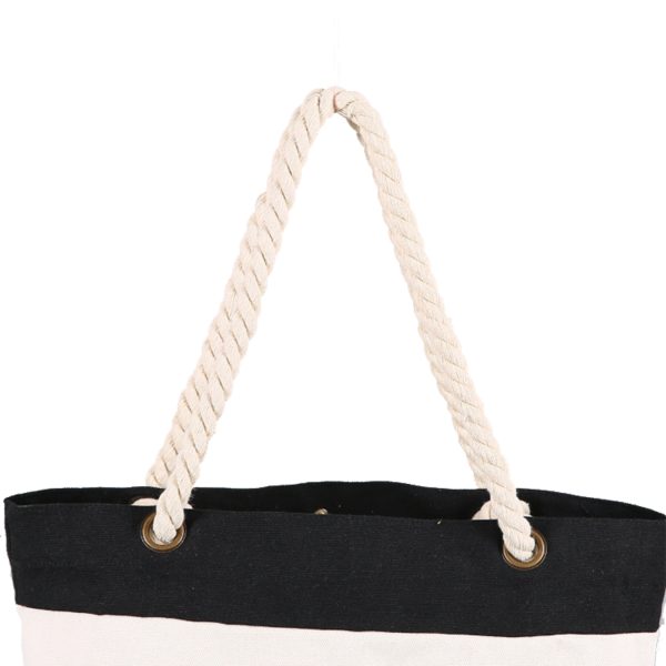 Cotton Resort Tote Bag with Rope Handle