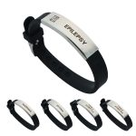 Medical Logo Stainless Steel Silicone Adjustable Bracelet