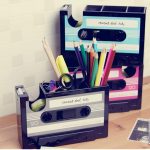 Retro Tape Clip Knife Office Stationery Student Pen Holder