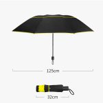 Large Three Fold Double Layered Golf Folding Umbrella