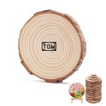 4-4.7 Inch DIY Kids Arts Round Wood Coaster