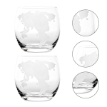 Earth Pattern Transparent Wine Glass