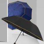 Large Three Fold Double Layered Golf Folding Umbrella