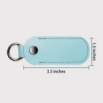 PU Leather U Disk Pouch Key Ring Holder