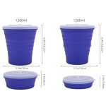 Food grade foldable silicone popcorn bucket