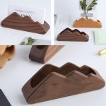 Wooden Business Card Stand Desktop