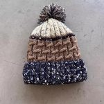 ins mixed color striped velvet beanie hat