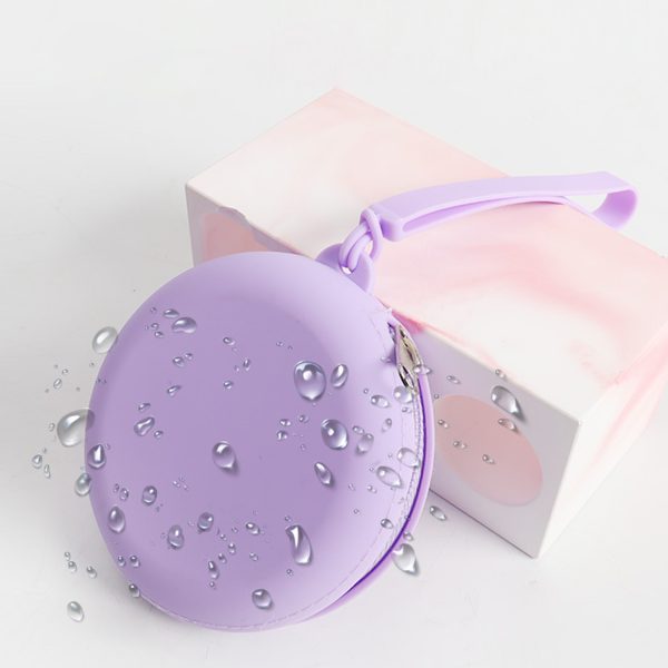 Minimalist Circular Silicone Macaron Mini Coin Bag