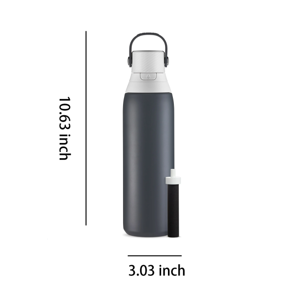 25oz Stainless Steel Water Bottle with Straw