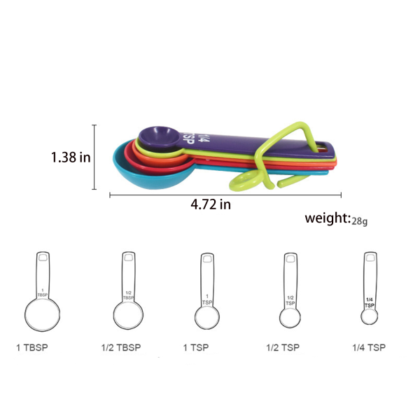 Plastic Measuring Cups and Spoons Set