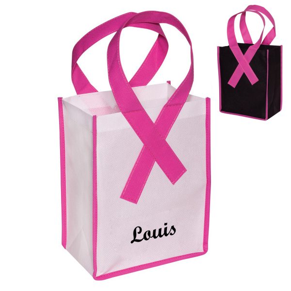 Personalized Non-woven Small Ribbon Tote Bag