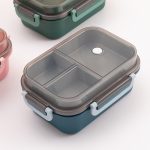 Minimalist plastic double-layer lunch box