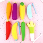 Fruit And Vegetable Student Stationery Silicone Pencil Case