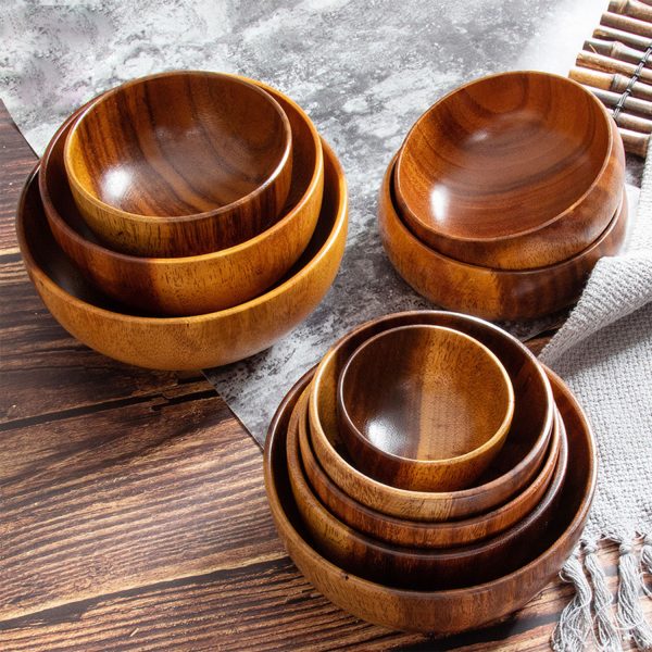 Wood High Foot Bowl