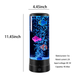 7-Color LED Fish Bubble Night Light with Remote Control