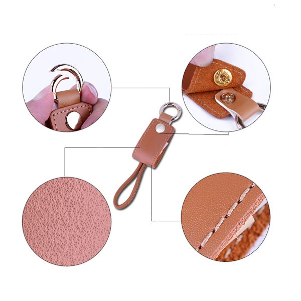 PU leather Keychain Data Charger Cable