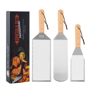 Outdoor Barbecue Stainless Steel Iron Plate Steak Shovel Set